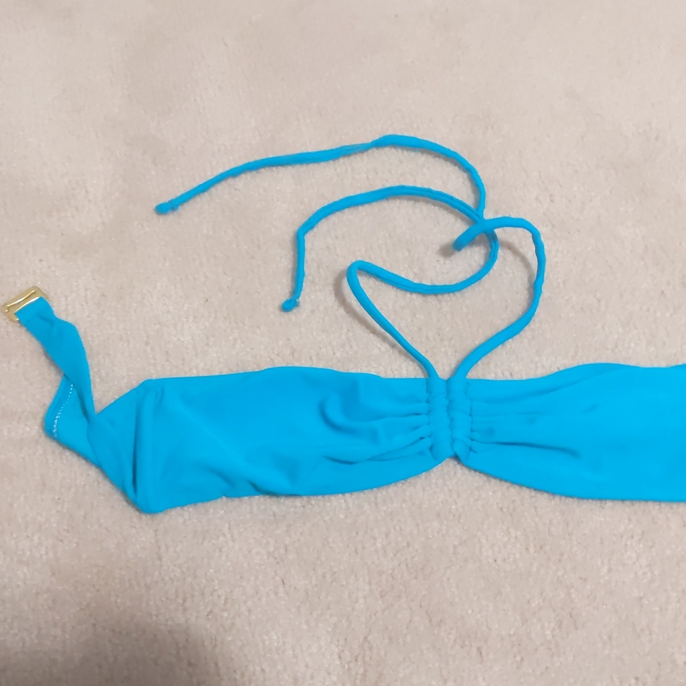 New anemone brand turquoise halter bikini top